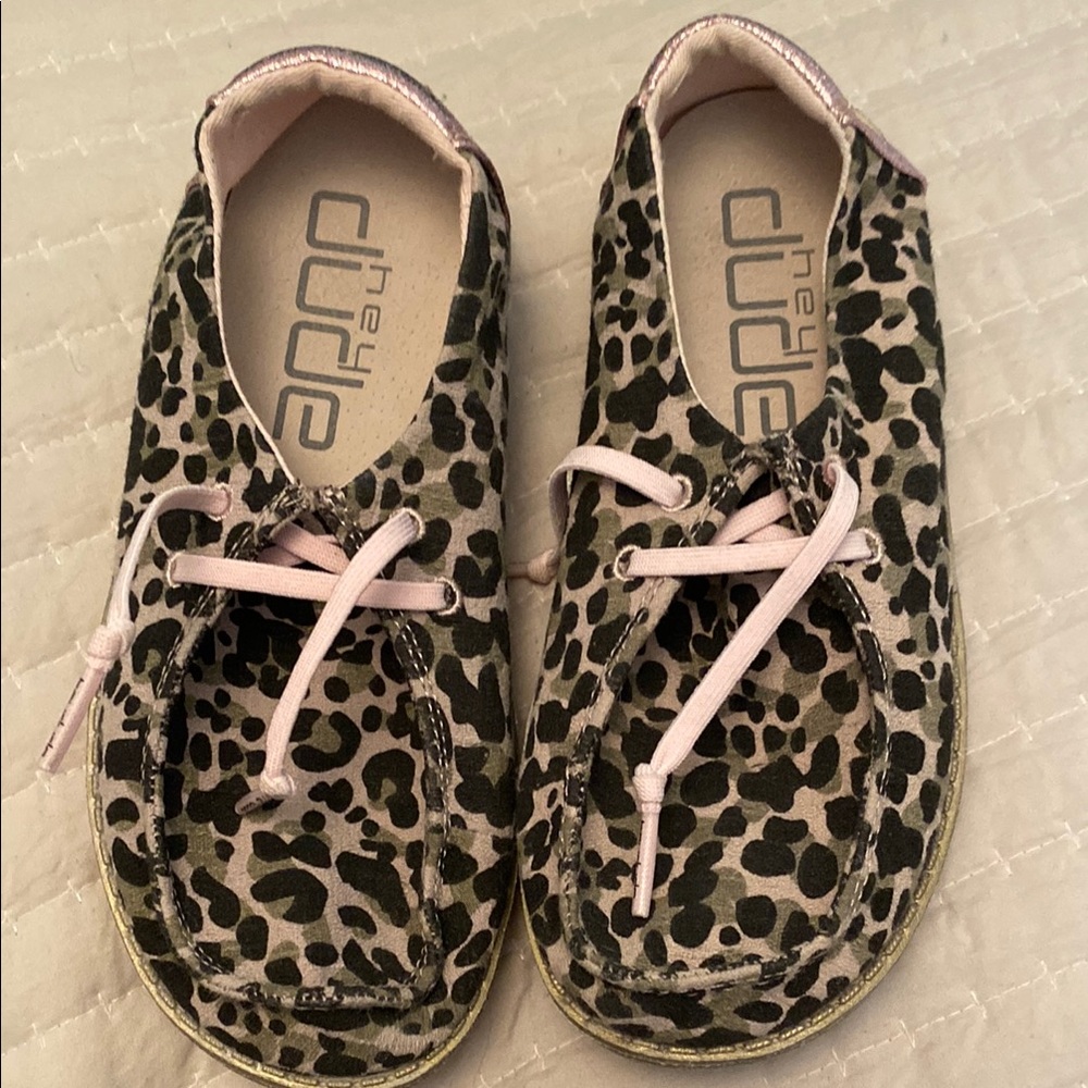 Hey Dude Kids Leopard Print Shoes